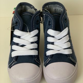 Lona bota cordones/cremallera azul Demax