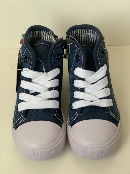 Lona bota cordones/cremallera azul Demax