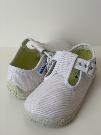 Sandalia lona blanco Michu - Imagen 3
