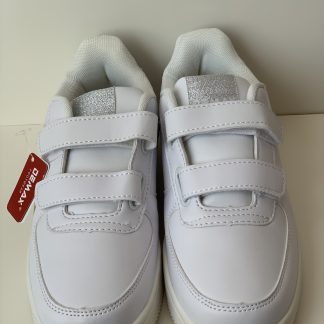 Deportiva de velcro blanca/plateado Demax