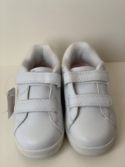 Deportiva velcro rosa/blanco Demax