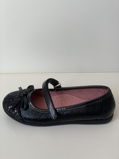 Bailarina con velcro purpurina negro Bonino - Imagen 2
