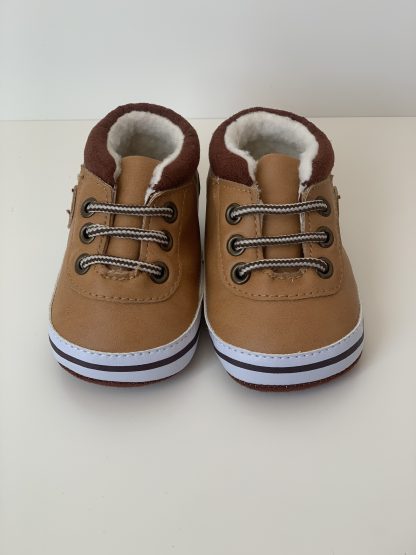 Deportivo cordones forrado cuero/marrón Bubble