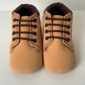 Botita cordones cuero/marrón Bubble
