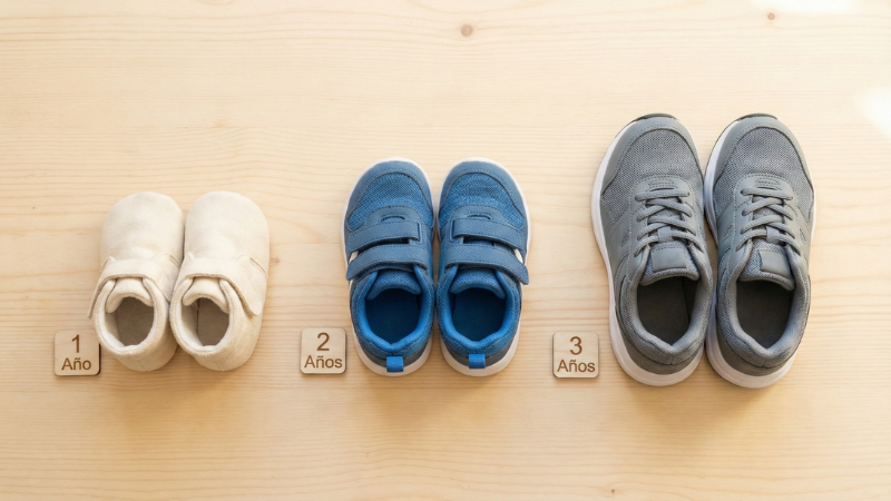 cómo elegir el mejor calzado para niños en crecimiento, cuánto calza un niño de 1 año, cuánto calza un niño de 5 años