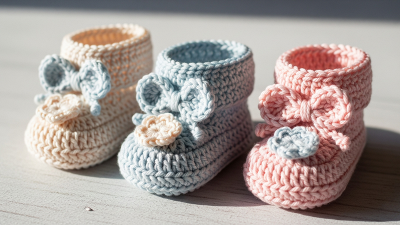 como hacer zapatillas de bebe a crochet, cómo hacer zapatillas de ganchillo para bebés, cómo hacer zapatillas para bebés