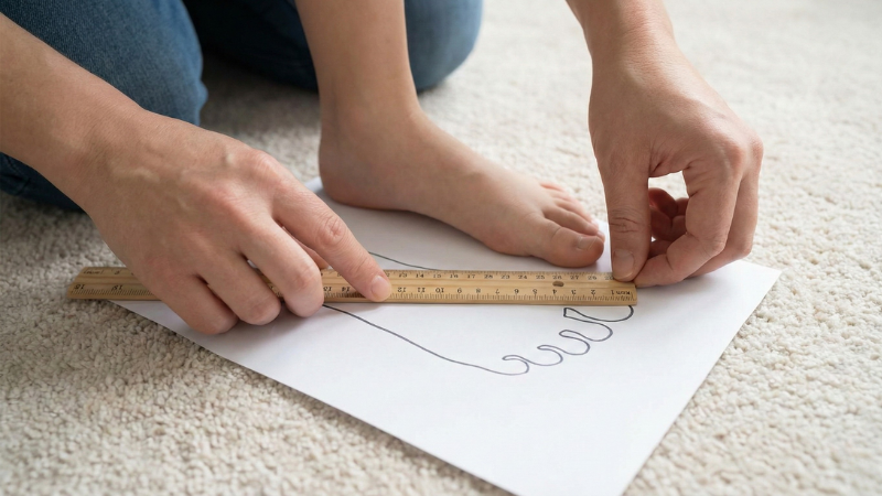 cómo medir talla pie, cómo medir la talla del pie, medir el pie para saber la talla