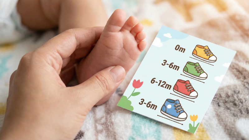 como saber el número de calzado de un bebé, cómo saber qué número de zapato es mi bebé, cuánto calza un bebé de un año y medio